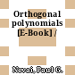 Orthogonal polynomials [E-Book] /