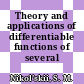 Theory and applications of differentiable functions of several variables.