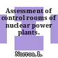Assessment of control rooms of nuclear power plants.