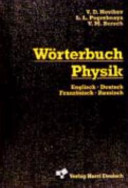 Dictionary of physics : English - German - French - Russian.