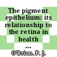 The pigment epithelium: its relationship to the retina in health and disease : proceedings of the National Eye Institute Symposium. pt 0001 : Bethesda, MD, 15.10.1975-17.10.1975.