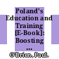 Poland's Education and Training [E-Book]: Boosting and Adapting Human Capital /
