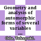 Geometry and analysis of automorphic forms of several variables : proceedings of the international symposium in honor of Takayuki Oda on the occasion of his 60th birthday, Tokyo, Japan, 14-17 September, 2009 [E-Book] /