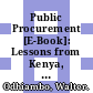 Public Procurement [E-Book]: Lessons from Kenya, Tanzania and Uganda /