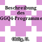 Beschreibung des GGQ4-Programmes.