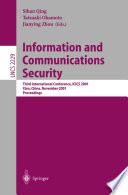 Information and Communications Security [E-Book] : Third International Conference, ICICS 2001 Xian, China, November 13–16, 2001 Proceedings /