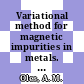 Variational method for magnetic impurities in metals. 0002 : Orbital degeneracy.
