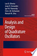 Analysis and Design of Quadrature Oscillators [E-Book] /