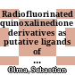 Radiofluorinated quinoxalinedione derivatives as putative ligands of the AMPA receptor : development of synthetic strategies and labeling [E-Book] /