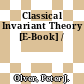 Classical Invariant Theory [E-Book] /
