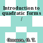 Introduction to quadratic forms /