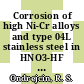 Corrosion of high Ni-Cr alloys and type 04L stainless steel in HNO3-HF : [E-Book]