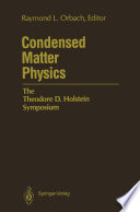 Condensed Matter Physics [E-Book] : The Theodore D. Holstein Symposium /