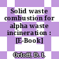 Solid waste combustion for alpha waste incineration : [E-Book]