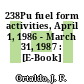 238Pu fuel form activities, April 1, 1986 - March 31, 1987 : [E-Book]
