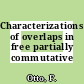 Characterizations of overlaps in free partially commutative monoids.