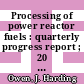 Processing of power reactor fuels : quarterly progress report ; 20 : July 1 to October 1, 1962 [E-Book]