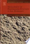 Development of pedotransfer functions in soil hydrology /