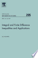 Integral and finite difference inequalities and applications [E-Book] /