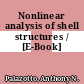 Nonlinear analysis of shell structures / [E-Book]