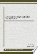 Advanced building construction and materials II [E-Book] /