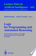 Logic for Programming and Automated Reasoning [E-Book] : 7th International Conference, LPAR 2000 Reunion Island, France, November 6–10, 2000 Proceedings /