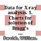 Data for X-ray analysis. 1. Charts for solution of Bragg's equation (d versus theta and 2-theta for copper K radiation) /