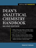 Dean's analytical chemistry handbook /