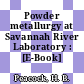 Powder metallurgy at Savannah River Laboratory : [E-Book]