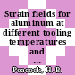 Strain fields for aluminum at different tooling temperatures and extrusion ratios : a paper proposed for presentation at the 9th conference on advances in the production of tubes, bars, and shapes Cincinnati, Ohio April 22 - 24, 1985 and for publication in the proceedings [E-Book] /