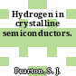 Hydrogen in crystalline semiconductors.