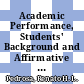 Academic Performance, Students' Background and Affirmative Action at a Brazilian University [E-Book] /