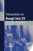 Transactions on Rough Sets XV [E-Book] /