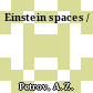 Einstein spaces /
