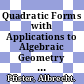 Quadratic Forms with Applications to Algebraic Geometry and Topology [E-Book] /