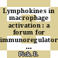 Lymphokines in macrophage activation : a forum for immunoregulatory cell products.