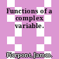 Functions of a complex variable.