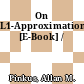 On L1-Approximation [E-Book] /