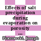 Effects of salt precipitation during evaporation on porosity and permeability of porous media /