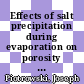 Effects of salt precipitation during evaporation on porosity and permeability of porous media [E-Book] /