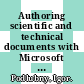 Authoring scientific and technical documents with Microsoft Word 2000 / [E-Book]