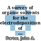 A survey of organic solvents for the electrodeposition of plutonium [E-Book]