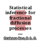 Statistical inference for fractional diffusion processes / [E-Book]
