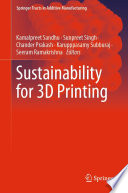Sustainability for 3D Printing [E-Book] /