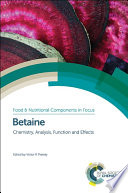 Betaine : chemistry, analysis, function and effects [E-Book] /