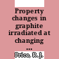 Property changes in graphite irradiated at changing irradiation temperature [E-Book] /