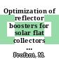 Optimization of reflector boosters for solar flat collectors [E-Book] /