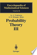 Probability theory. 3. Stochastic calculus /