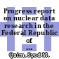 Progress report on nuclear data research in the Federal Republic of Germany : for the period April 1, 2000 to March 31, 2000 [E-Book] /
