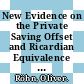 New Evidence on the Private Saving Offset and Ricardian Equivalence [E-Book] /